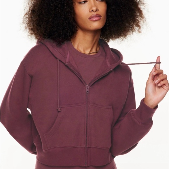 TNA Tops - ✨Host pick✨Aritiza Cozy Sweatfleece Boyfriend Boxy Zip Hoodie XS